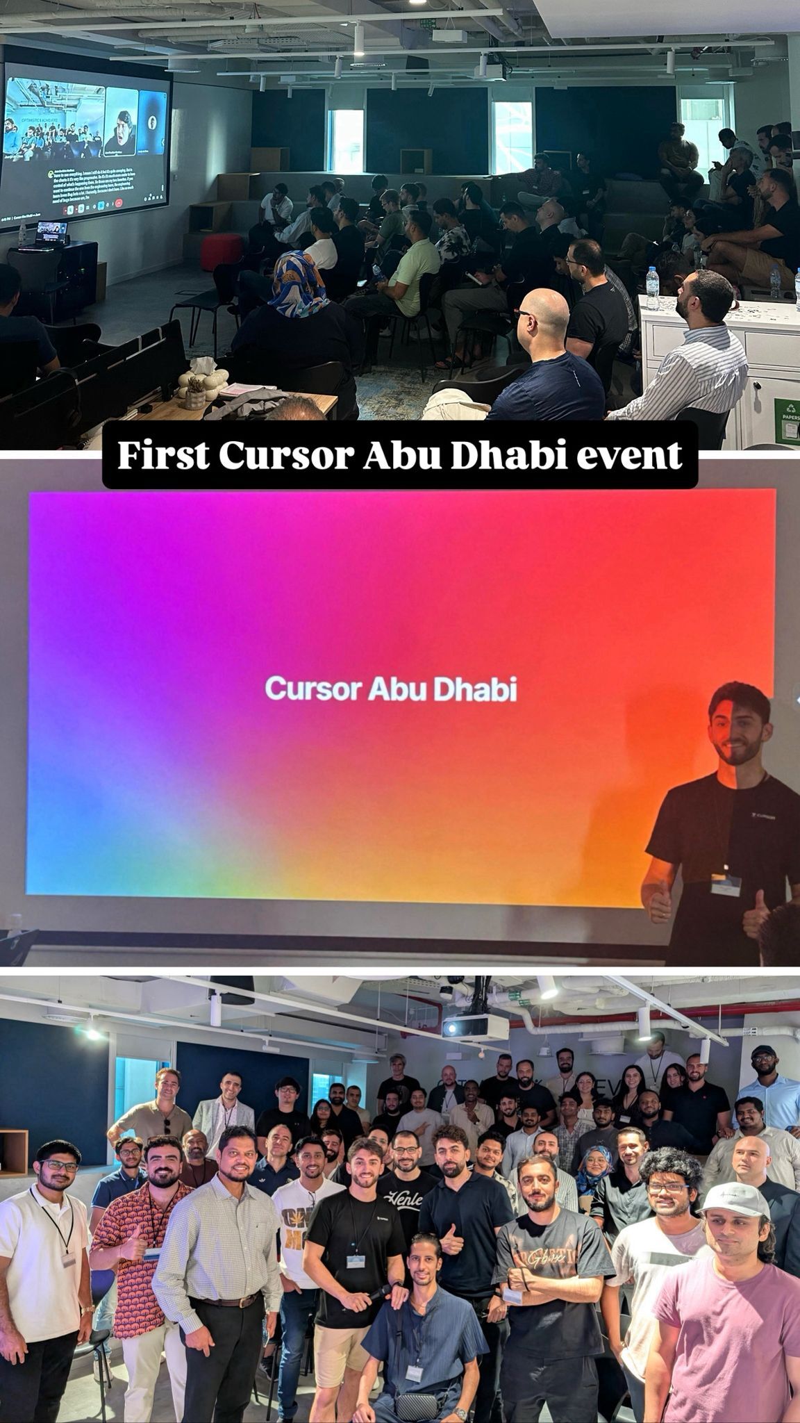 Cursor UAE builders at an Abu Dhabi meetup